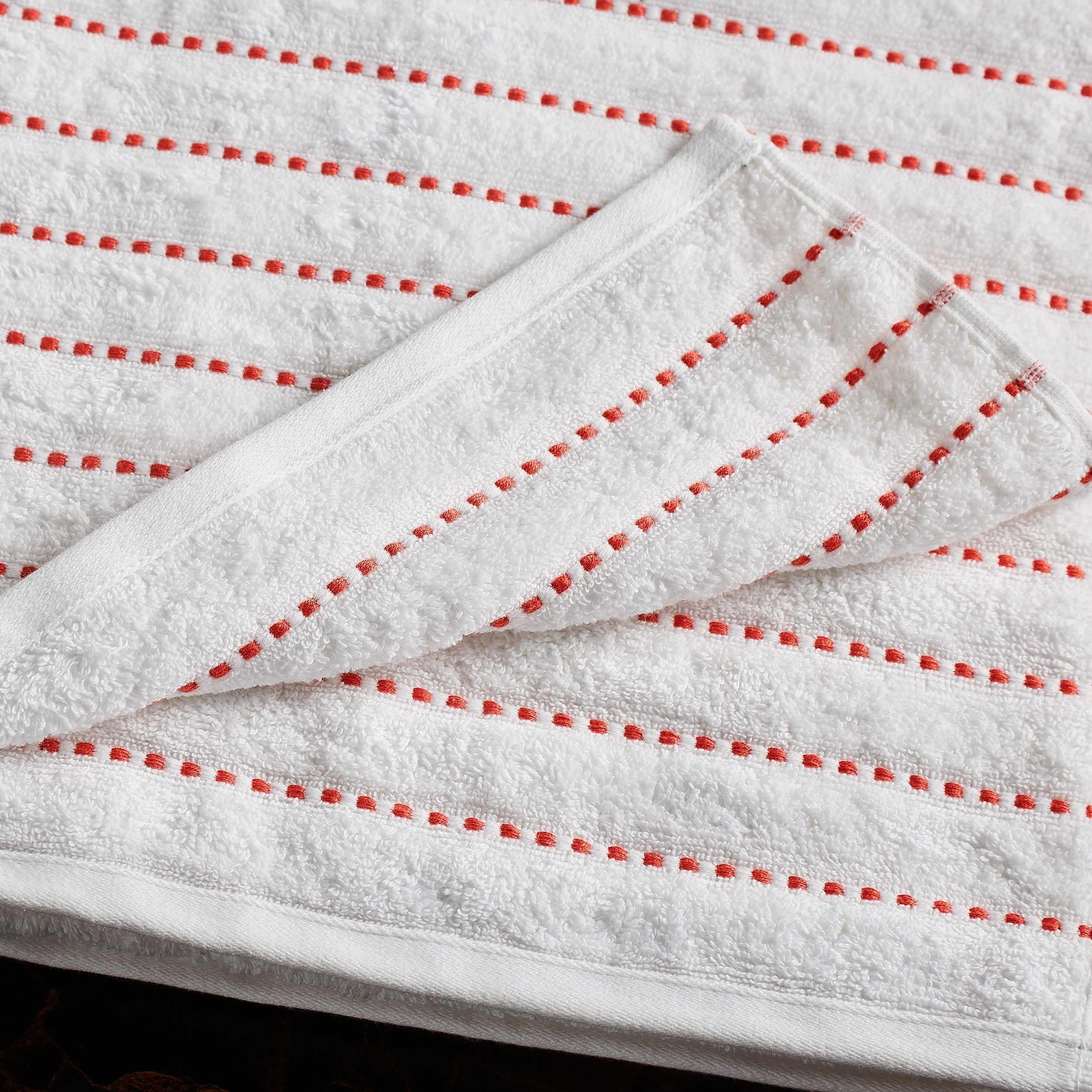 16-Piece Organic Cotton Wave Plush Striped Towel Set | Ultra Soft & Absorbent Bath & Beach Towels | Perfect for Spa, Pool, Gym & Home Use