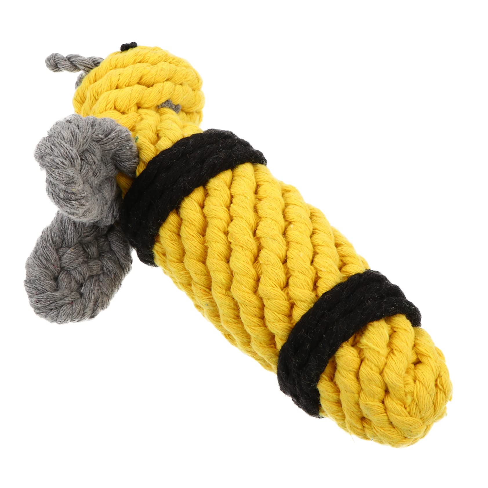 SUPVOX Bee Cotton Rope Chew Toy for Dogs - Durable Interactive Knot Toy for Puppy Training & Teeth Cleaning - Perfect for Playtime, Fetch Games, and Aggressive Chewers