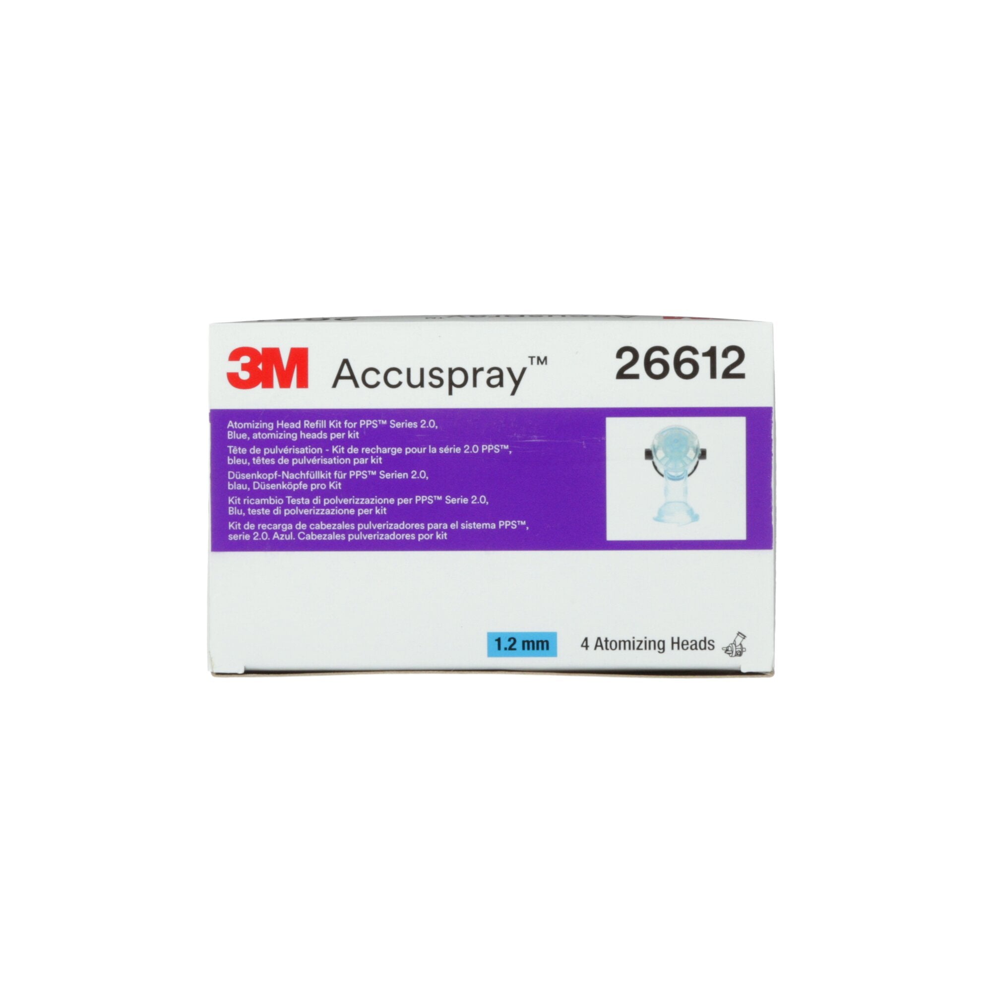 3M Accuspray Atomizing Head Refill Pack - Compatible with 3M PPS Series 2.0 Spray Systems (Model 26612) | Blue Replacement Nozzles | Perfect for Automotive Painting & Industrial Coating Applications