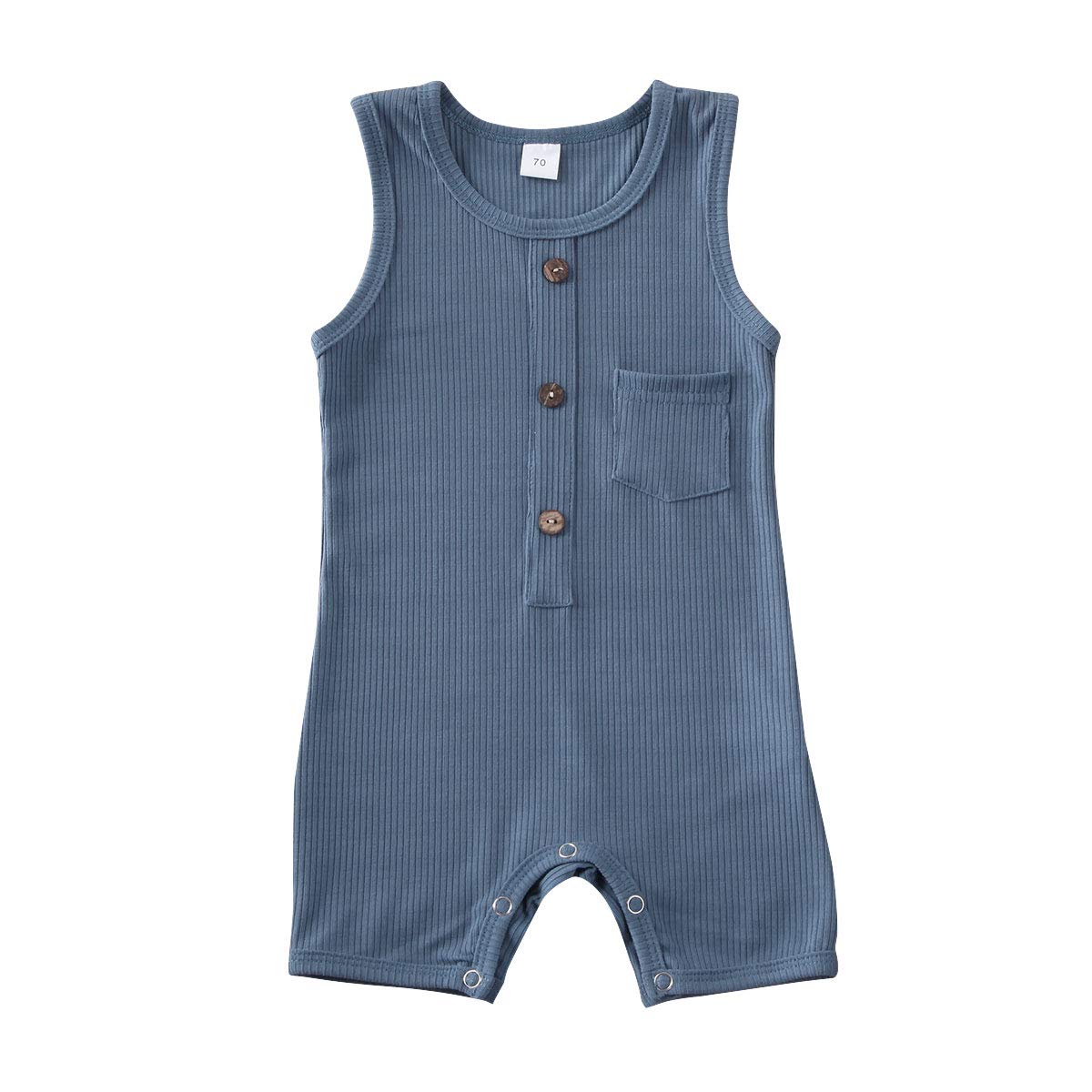 Kuriozud Newborn Baby Romper - Sleeveless Jumpsuit for Boys & Girls | Soft Cotton Infant Bodysuit for Summer, Playtime & Photo Shoots