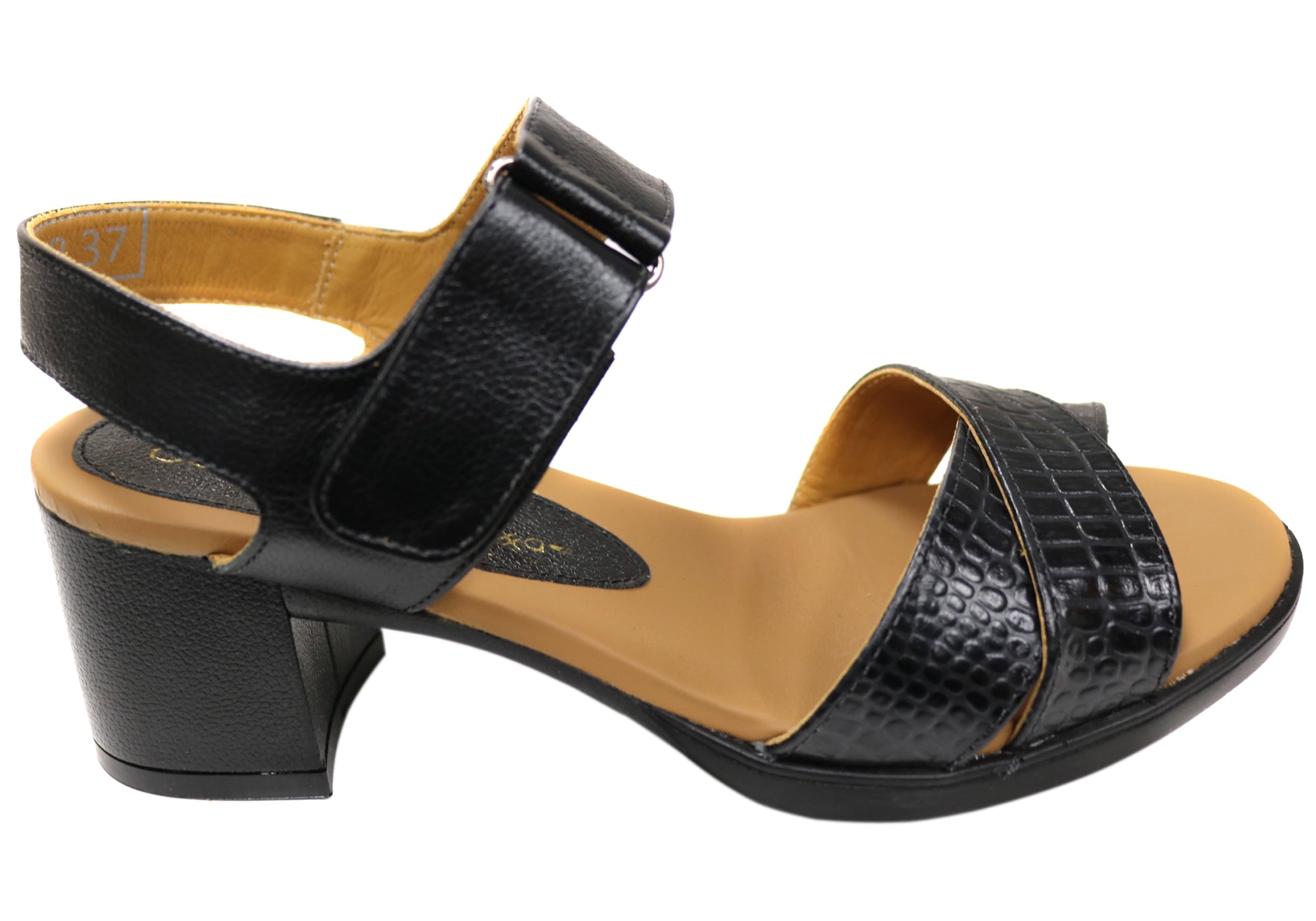 Vivian Women's Comfortable Leather Mid Heel Sandals - Stylish & Breathable Open Toe Shoes for Work, Party & Summer Outfits