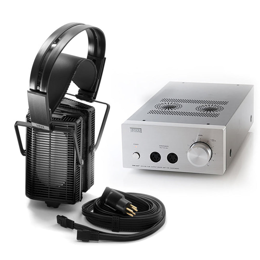 STAX SR-L500mk2 Electrostatic Headphones + SRM-500T Amplifier Bundle - Premium Audiophile Studio Headset for Music Production & Critical Listening