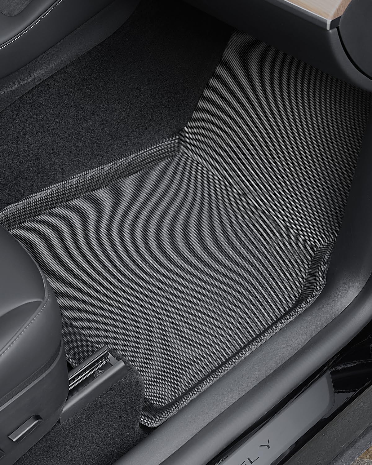 Premium TAPTES All-Weather XPE Floor Mats Full Set for Tesla Model Y 2021-2025 - Front, Rear & Trunk Liner - Durable Interior Accessories for 5-Seater | Perfect for Daily Commute, Road Trips & Outdoor Adventures
