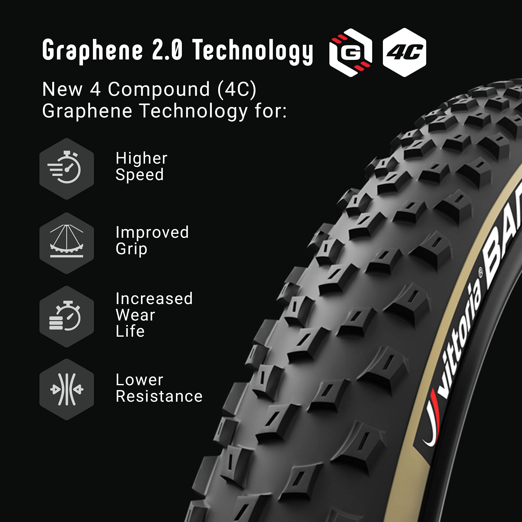 Vittoria Barzo XC Mountain Bike Tires - Tubeless Ready, TNT Folding Bead for Mixed Terrain & Cross Country Trails | Perfect for MTB Racing, Trail Riding & All-Mountain Adventures