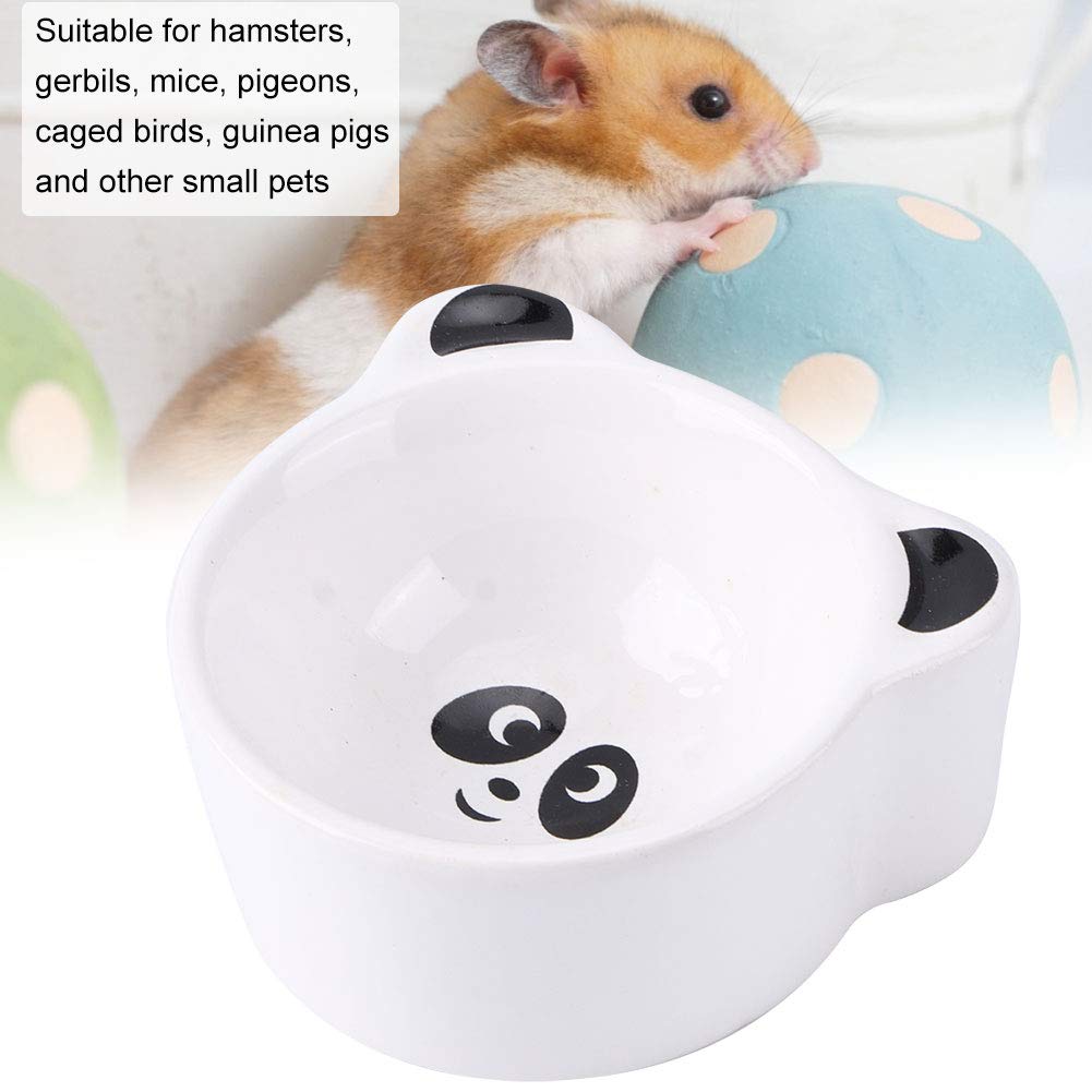 Valentine's Day Carnival Ceramic Pet Food & Water Bowl - Panda Design for Hamsters, Gerbils, Mice & Pigeons | Durable Feeding Dish for Small Pets | Perfect for Cages, Travel & Home Use
