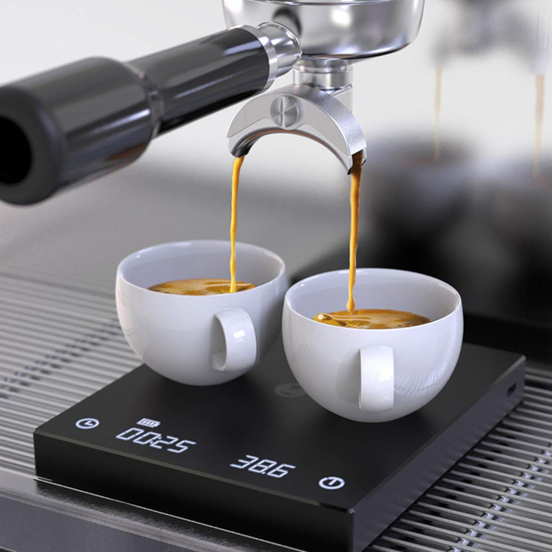 TIMEMORE Digital Coffee Scale with Timer - 2000g for Espresso & Hand Drip (White) - Perfect for Home Brewing