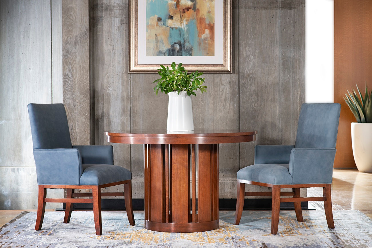 Park Slope Round Dining Table - Modern Wooden Kitchen Table for 4-6 People | Perfect for Small Spaces, Breakfast Nooks & Cozy Family Dinners