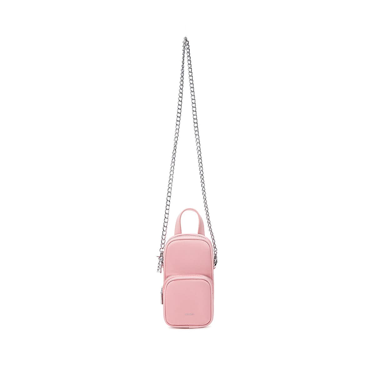 Cassandra Vegan Leather Crossbody Phone Pouch - Light Pink Nylon for Women | Perfect for Travel, Shopping & Everyday Use