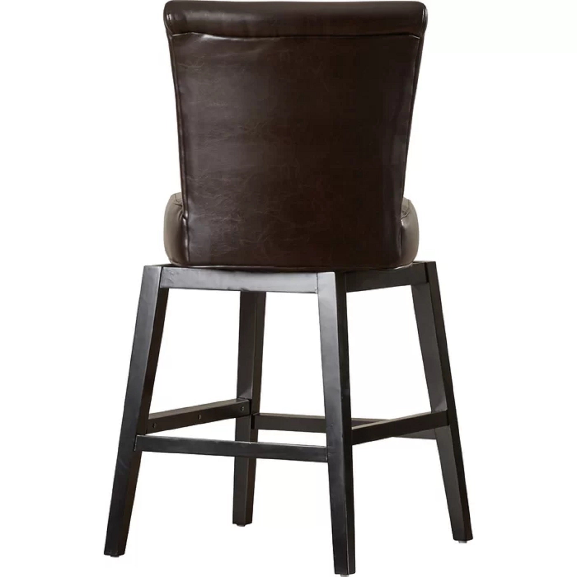 28 Inch PU Leather Swivel Counter Stool - Adjustable Height Bar Stool for Kitchen Island, Breakfast Nook & Home Decor