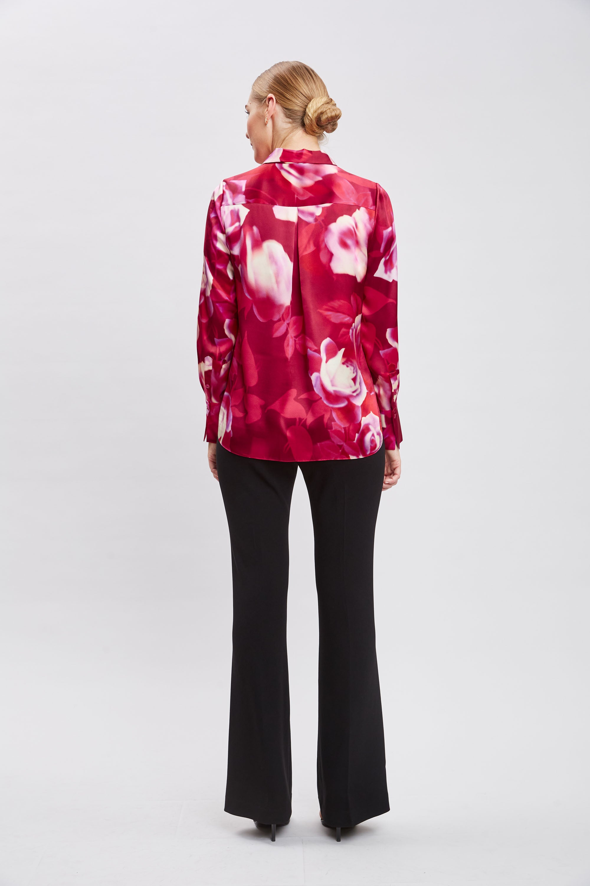 Silk Satin Moulin Rouge Shirt for Women - Elegant Vintage Blouse with Ruffles - Perfect for Date Night, Theater & Special Occasions