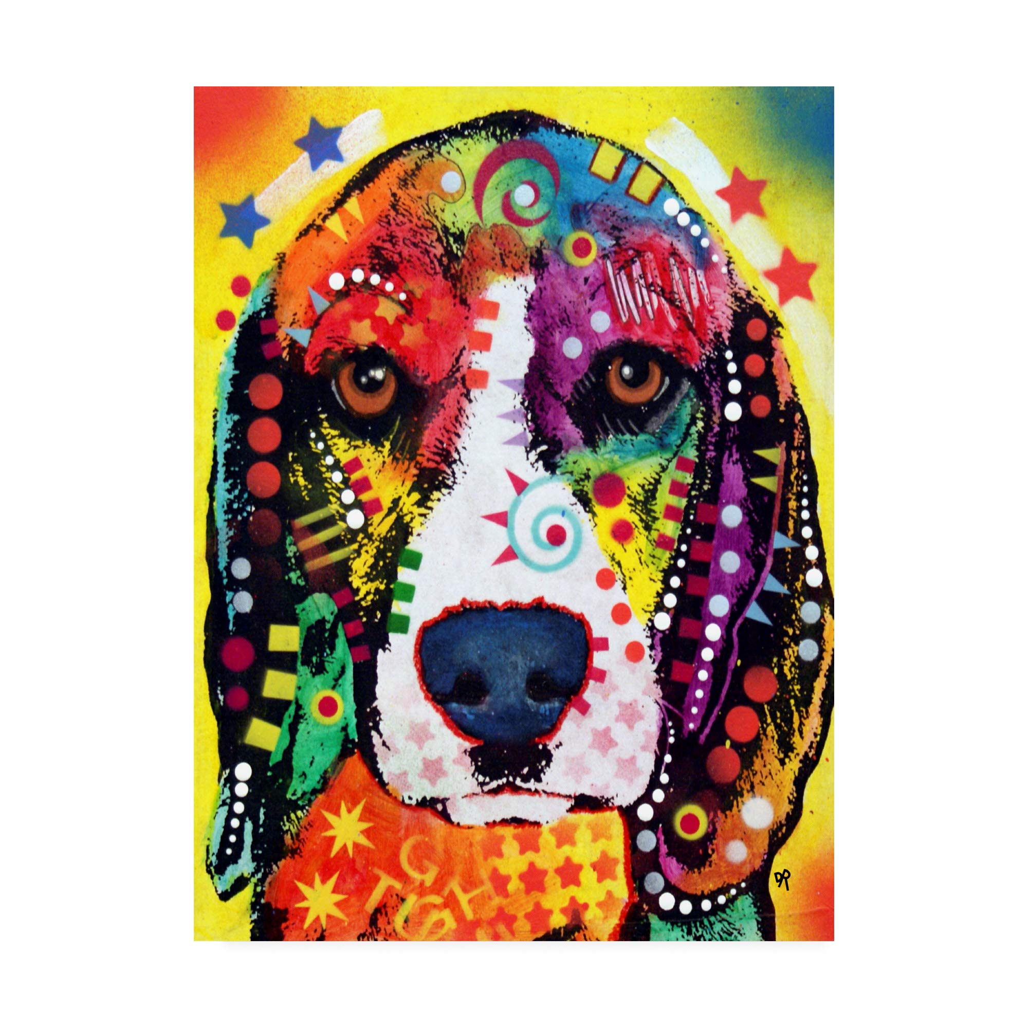 Dean Russo Beagle Face Fine Art Print - 35x47 Inches, Premium Canvas Wall Art for Home & Office Decor, Perfect Gift for Dog Lovers & Pet Owners
