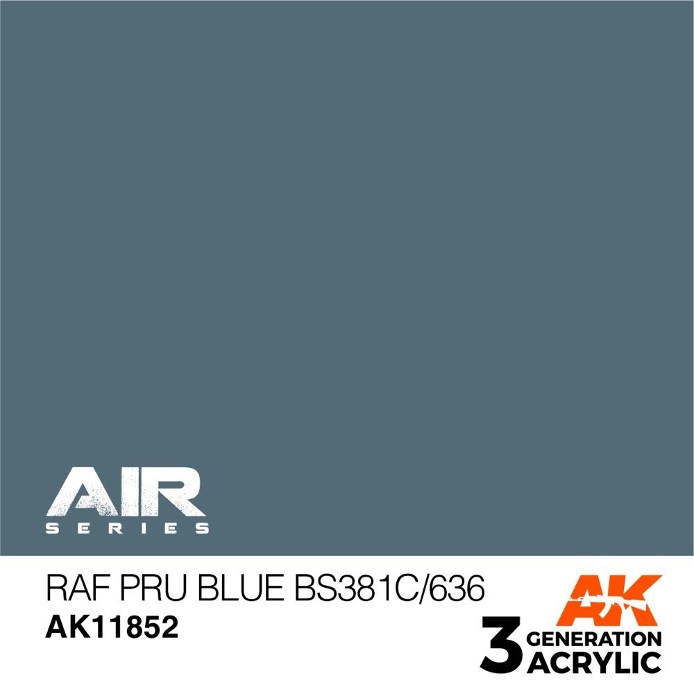 AK Interactive AK11852 RAF PRU Blue BS381C/636 Acrylic Paint - 17ml Bottle for Scale Model Airplanes | 3rd Generation Formula for Realistic Finish | Perfect for WWII Aircraft Models & Military Dioramas