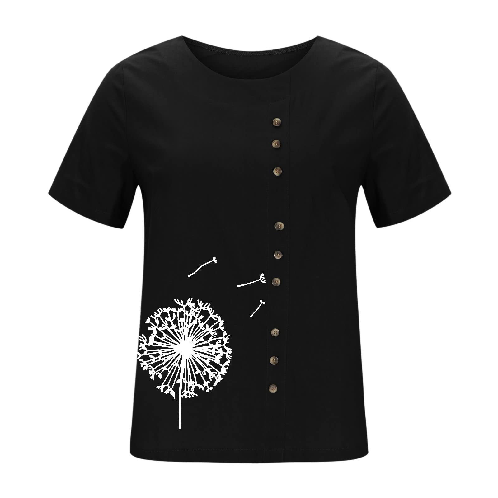 Women's Summer Short Sleeve V-Neck Crop Top - Loose Fit Casual T-Shirt for Going Out | Plus Size Comfortable Blouse for Beach, Party & Everyday Wear (MQ32)