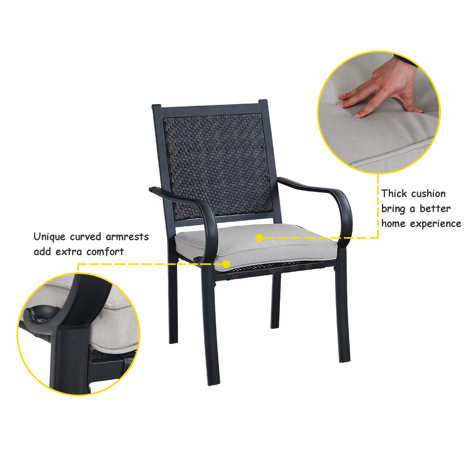 MFSTUDIO 3-Piece Outdoor Dining Set - 28