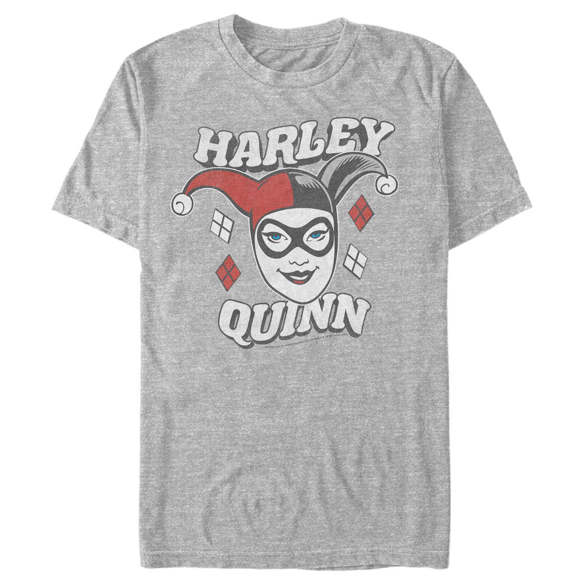 Batman Harley Quinn Smile Face Graphic T-Shirt for Men - Cool Superhero Comic Tee for Casual Wear & Cosplay