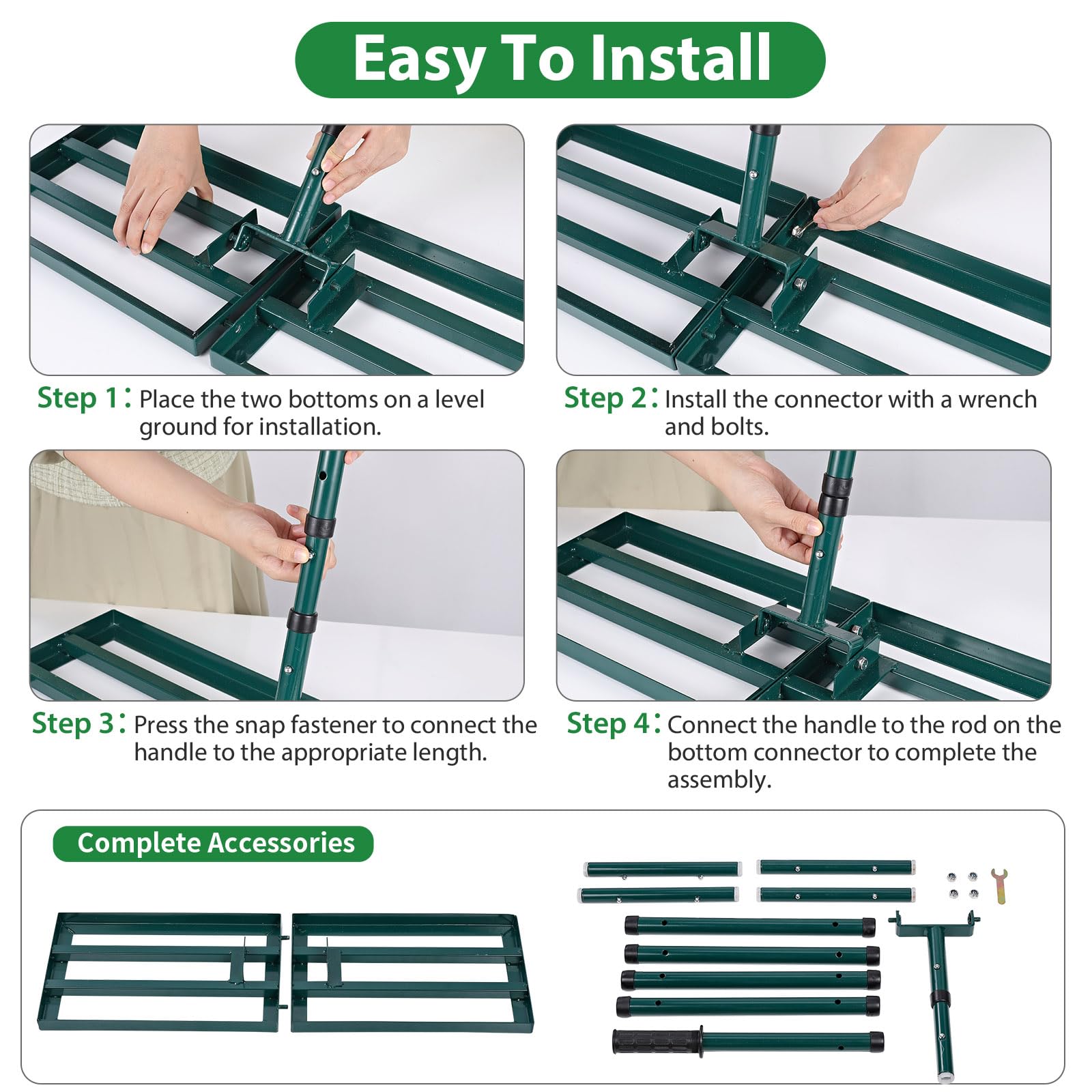 Stainless Steel Lawn Leveling Rake - 30