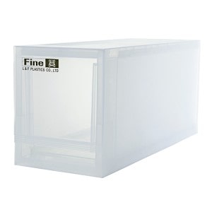 FINE 9L White Plastic Storage Organizer Box - Perfect for Home, Office & Craft Organization