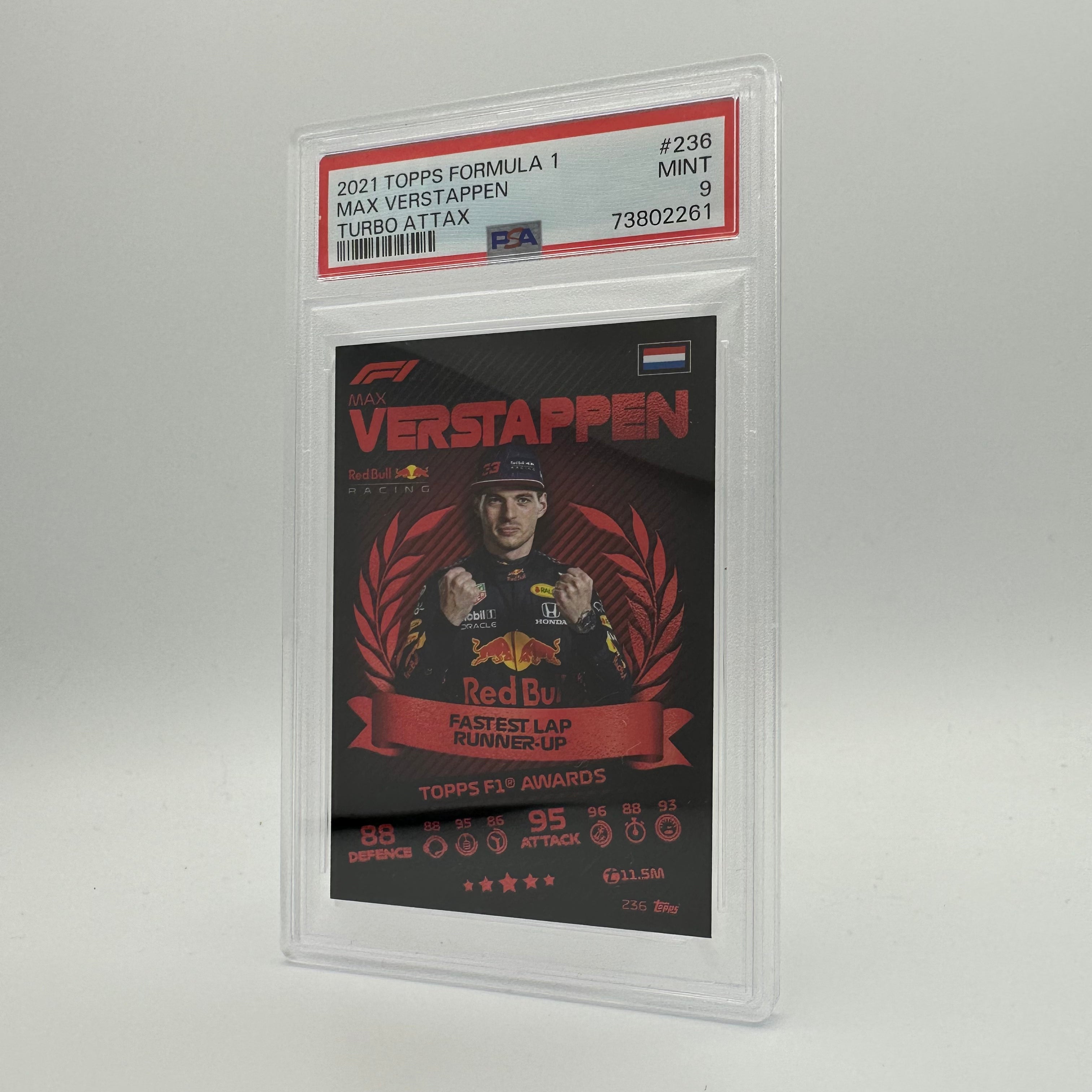 PSA 9 Graded MAX VERSTAPPEN #236 Racing Card - Perfect for Collectors, Sports Memorabilia & F1 Fans