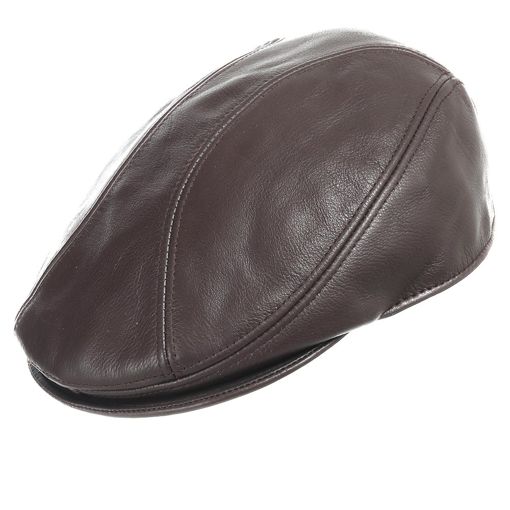 ULTRAFINO Classic Leather Ivy Cap - Vintage Driving Hat for Men & Women - Retro Dress Hat for Outdoor, Travel & Fashion