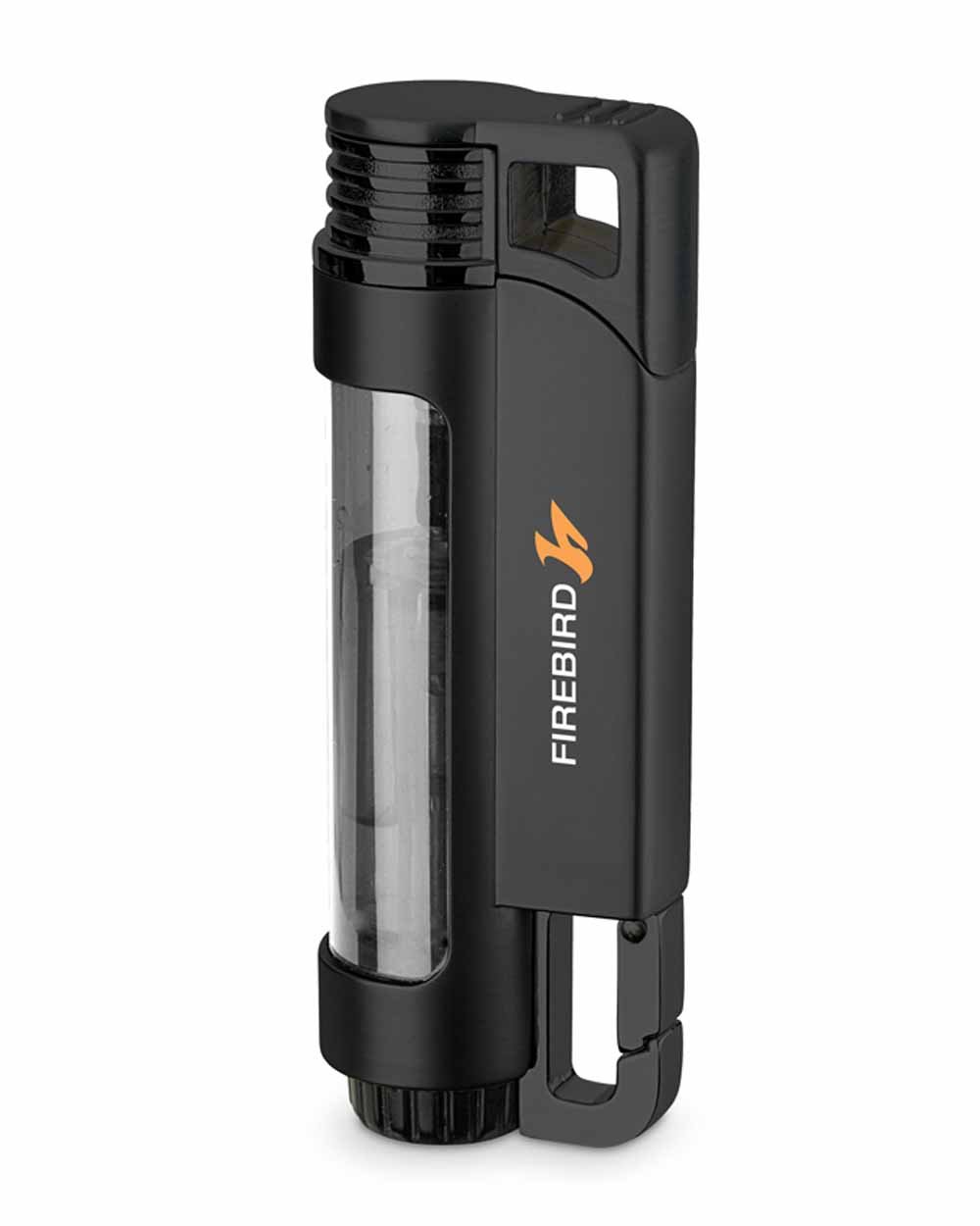 Illume Triple Torch Butane Refillable Cigar & Cigarette Lighter - Windproof Jet Flame Lighter with Adjustable Flame (Transparent Black) - Perfect for Cigar Smoking, BBQ Grilling & Outdoor Camping