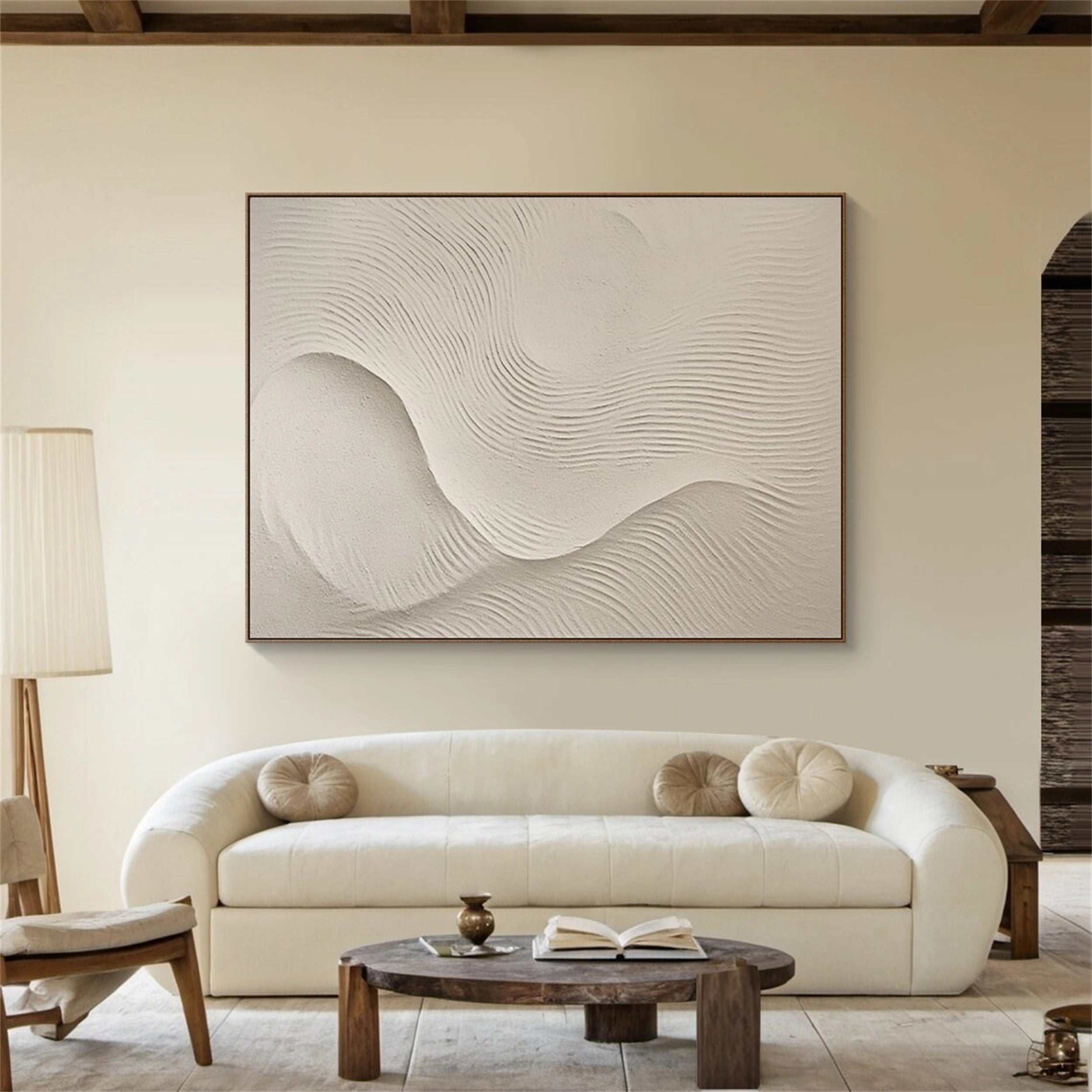 Beige & Brown Abstract Wall Art Print #BB091 - Modern Home Decor for Living Room, Bedroom & Office