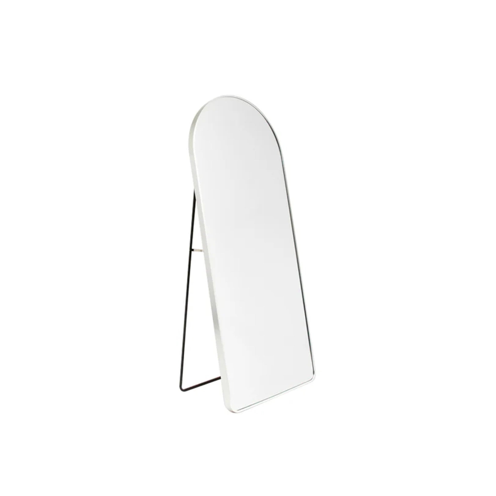 MIDDLE OF NOWHERE Simplicity Standing Arch Curve Mirror - Silver Full Length Floor Mirror 65x152cm for Bedroom Decor, Entryway, Dressing Room & Modern Home Decor