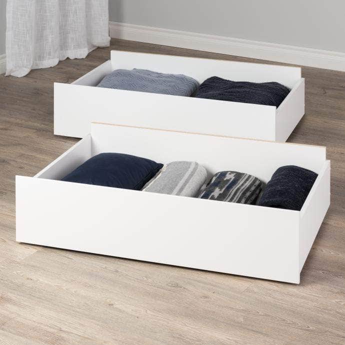 2-Pack Rolling Storage Drawers with Wheels - 4 Color Options for Bedroom, Office, or Closet Organization