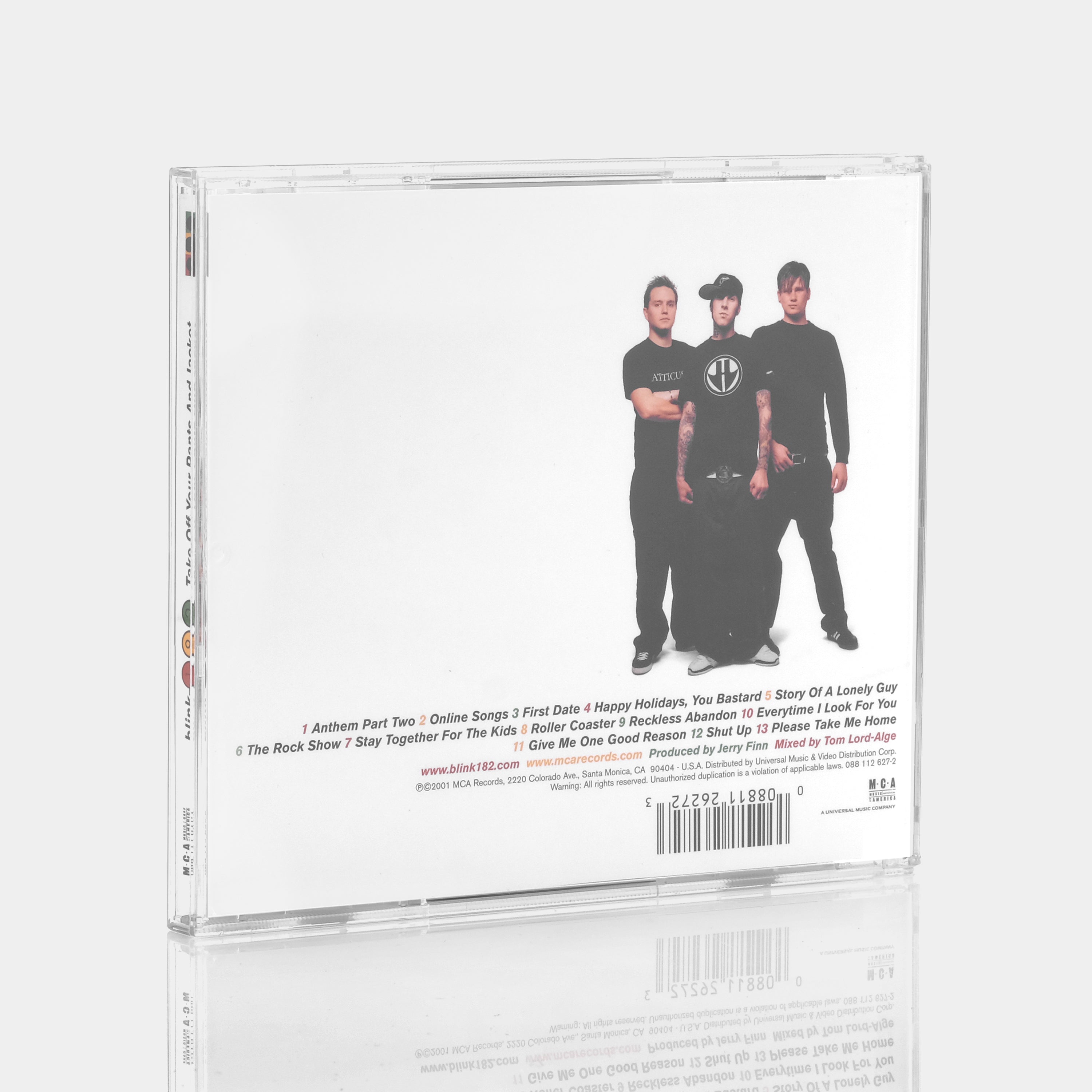 Blink 182 Take Off Your Pants And Jacket CD Album - Punk Rock Music for Home, Car & Party Playback