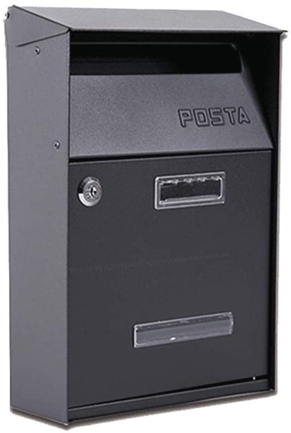 Vintage Style Outdoor Wall Mount Mailbox with Lock - Weatherproof Letter Box for Villa, Garden & Home - Perfect for Mail Collection, Secure Storage & Decorative Use