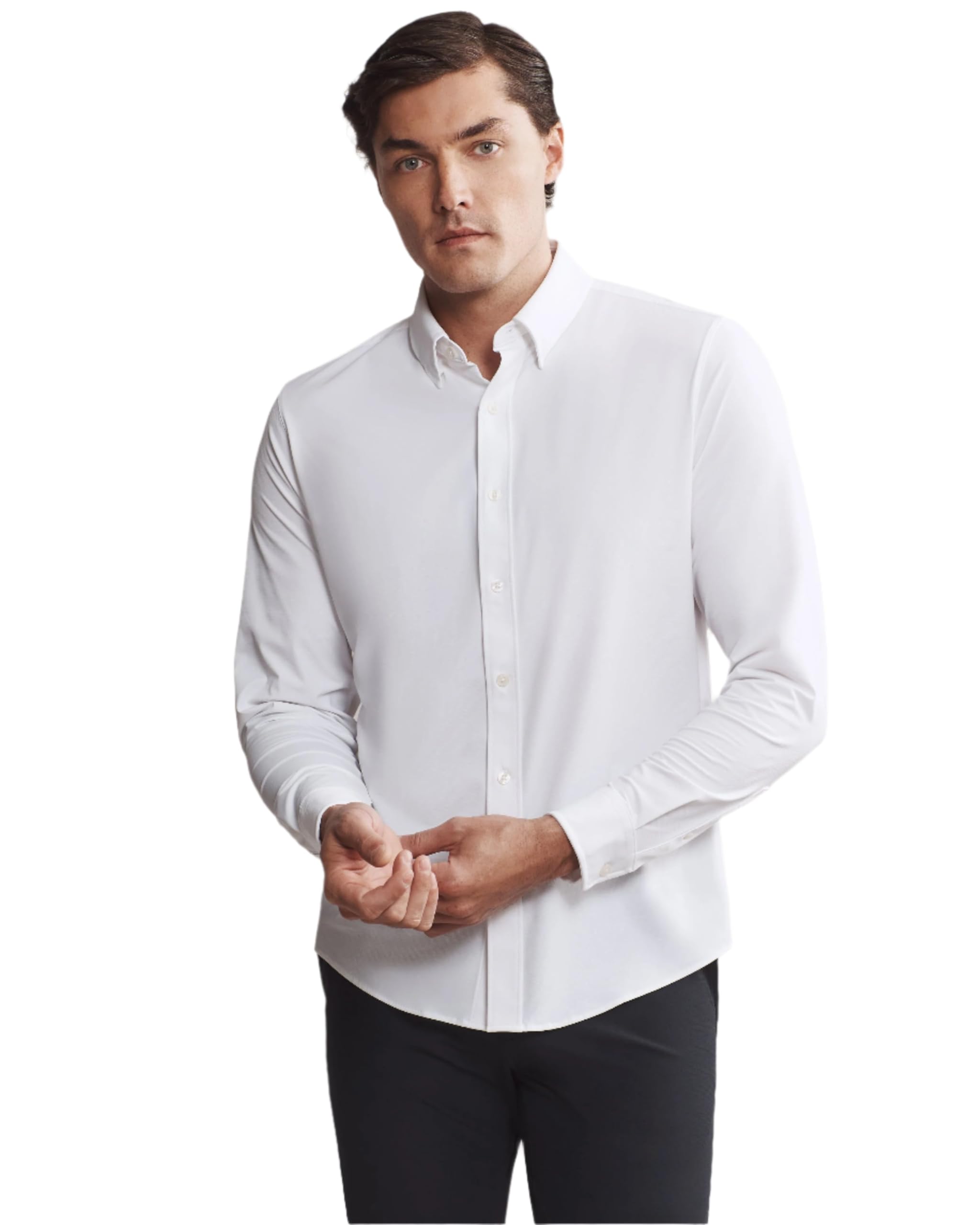 Rhone Men's Commuter Shirt - Performance Dress Shirts for Business & Travel | Machine Washable, Wrinkle Resistant, Classic Fit | Perfect for Office, Commuting & Business Trips