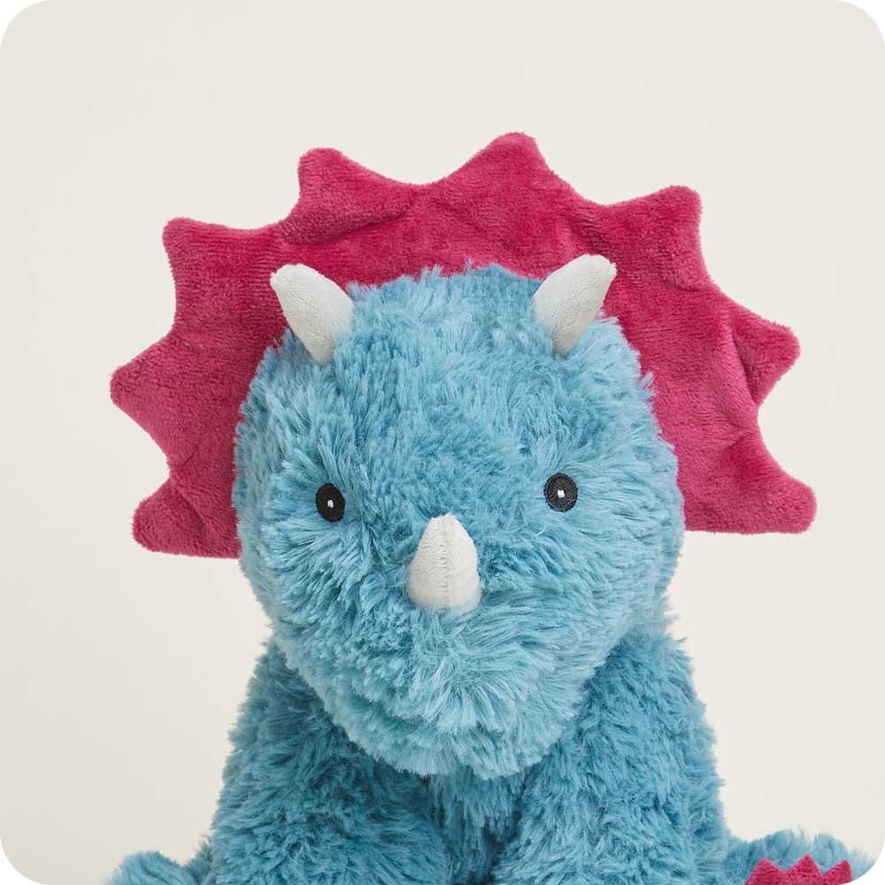 Triceratops Warmies - Soft Plush Dinosaur Microwaveable Heating Pad for Kids & Adults - Perfect for Stress Relief, Anxiety, and Cold Weather Comfort - Use at Home, Office, or Travel