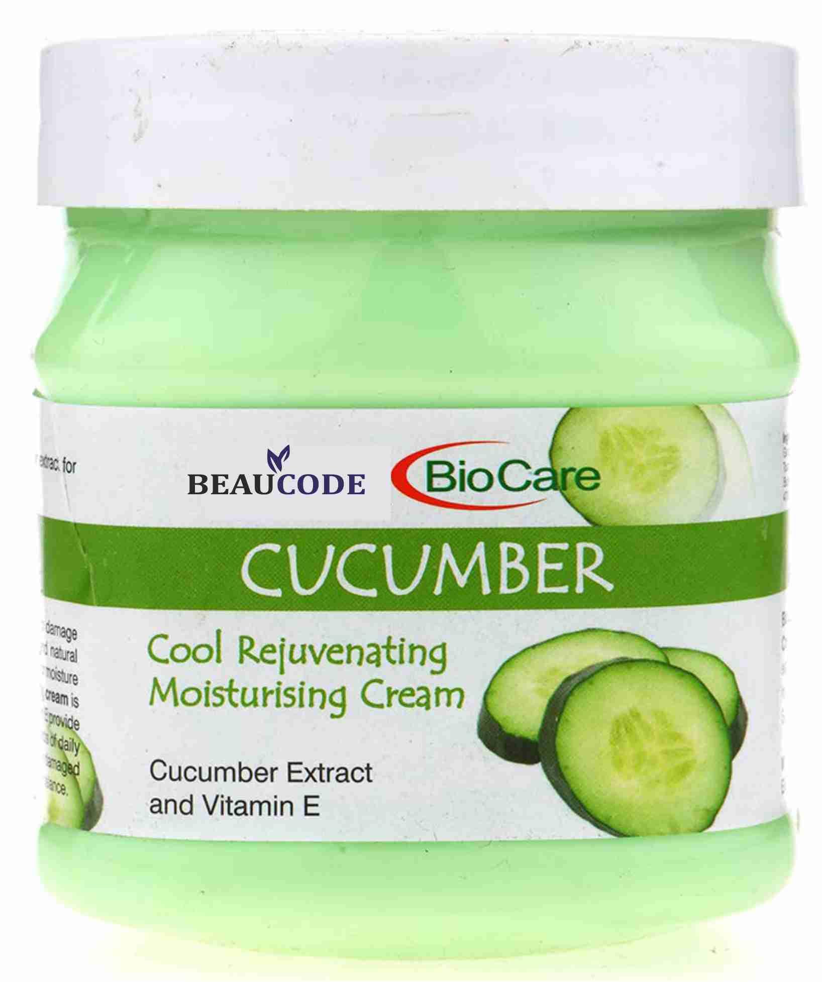 Beaucode BioCare Cucumber Face Cream 250gm - Hydrating & Soothing Moisturizer for Women & Men, All Skin Types | Paraben-Free, SLS-Free, Sulfate-Free, Cruelty-Free | Daily Skincare Routine, Dry Skin Relief, Post-Sun Care