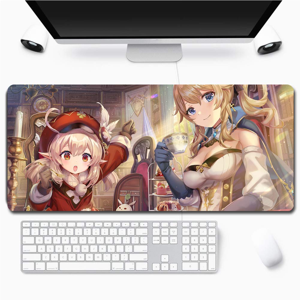 Genshin Impact XXL Gaming Mouse Pad (60x35cm) - Large Anime Mouse Mat for PC, Computer Desk, Keyboard | Non-Slip Rubber Base, Smooth Surface - Perfect for Gamers, Office Work, and Home Use
