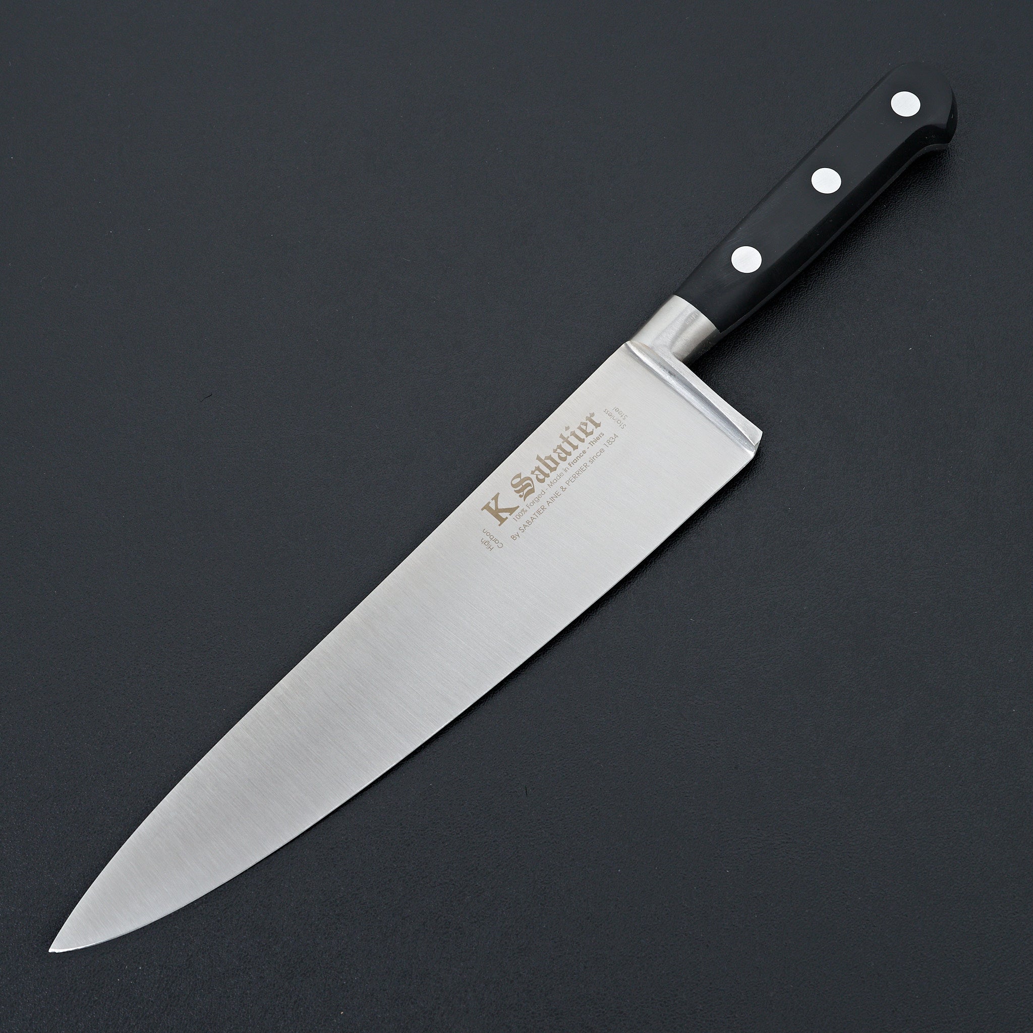 K Sabatier Authentique 9-Inch Chef Knife - Professional Stainless Steel Kitchen Knife for Slicing, Dicing & Chopping - Perfect for Home Cooks & Professional Chefs