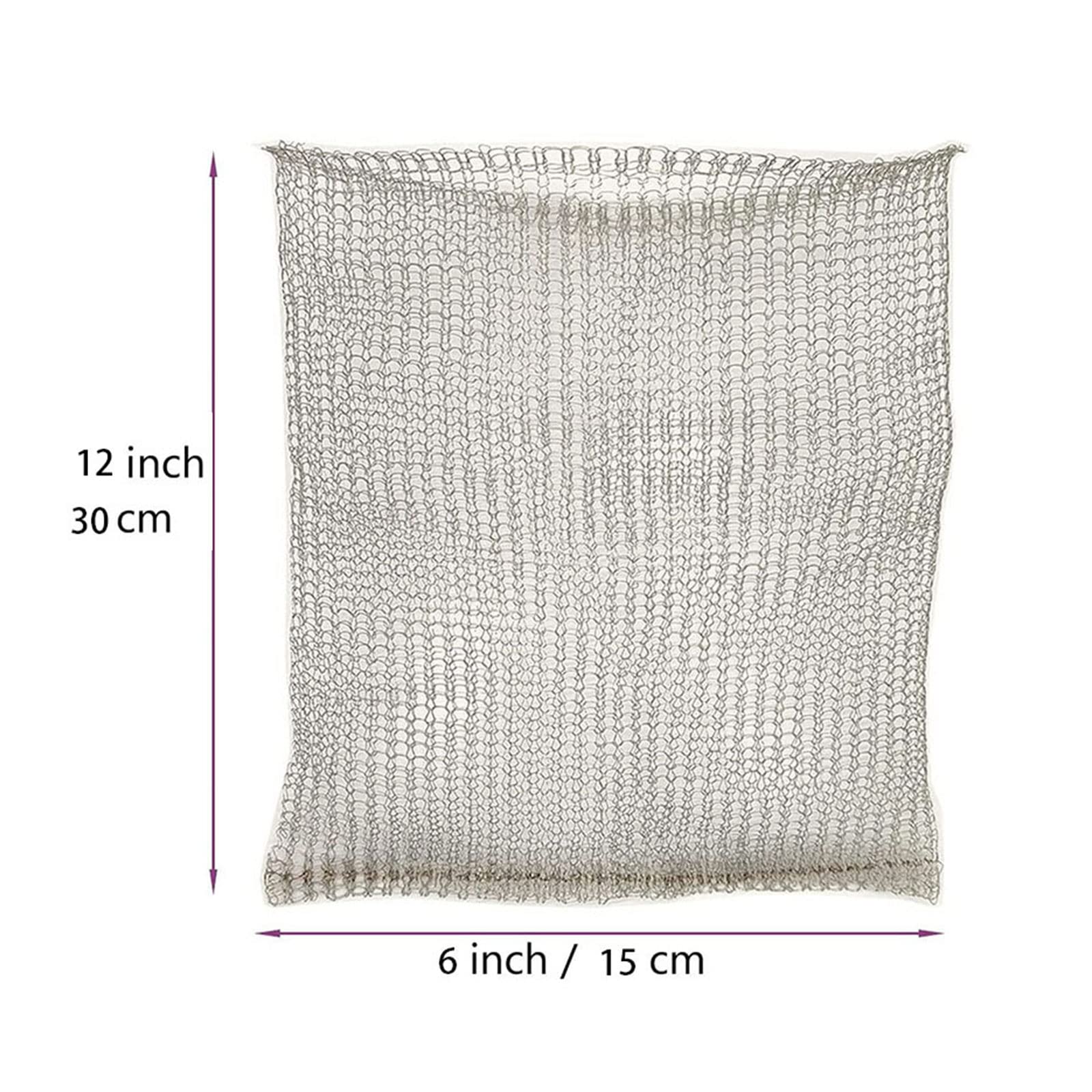 4pcs Stainless Steel Root Protection Net Bags - Durable Garden Plant Mesh Baskets for Gopher & Vole Control - Protect Flower & Plant Roots (Ideal for Flower Beds, Vegetable Gardens & Landscaping)