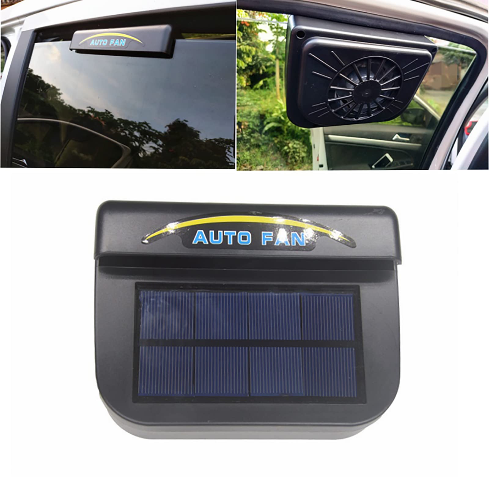 Solar Powered Car Ventilation Fan - Auto Air Vent Cooler with Rubber Seal, Heat Exhaust System for Vehicle Cooling (Style B) | Perfect for Summer Road Trips & Parking Heat Reduction
