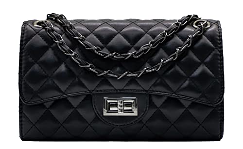 Black Metal&leather Chian-large