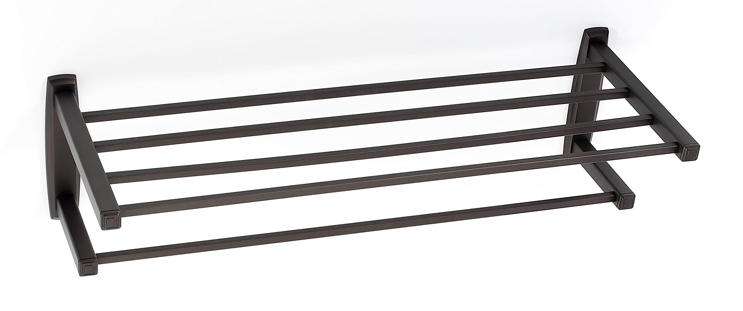 Chocolate Bronze Wall Mounted Towel Rack - Rust-Resistant Bathroom Organizer for Spa, Hotel & Home Decor