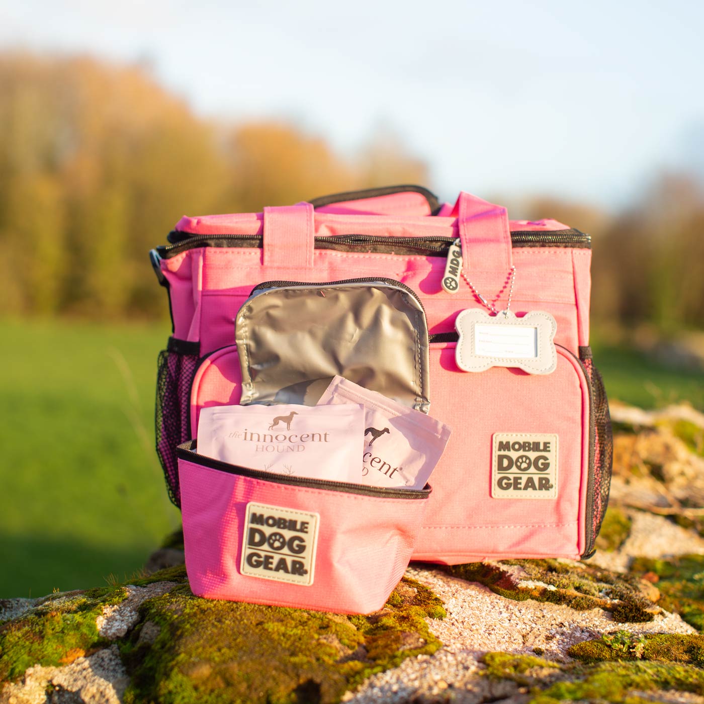 Pink Travel Dog Gear Bag - Durable & Stylish Week Away Pet Carrier for Dogs - Perfect for Travel, Camping & Outdoor Adventures