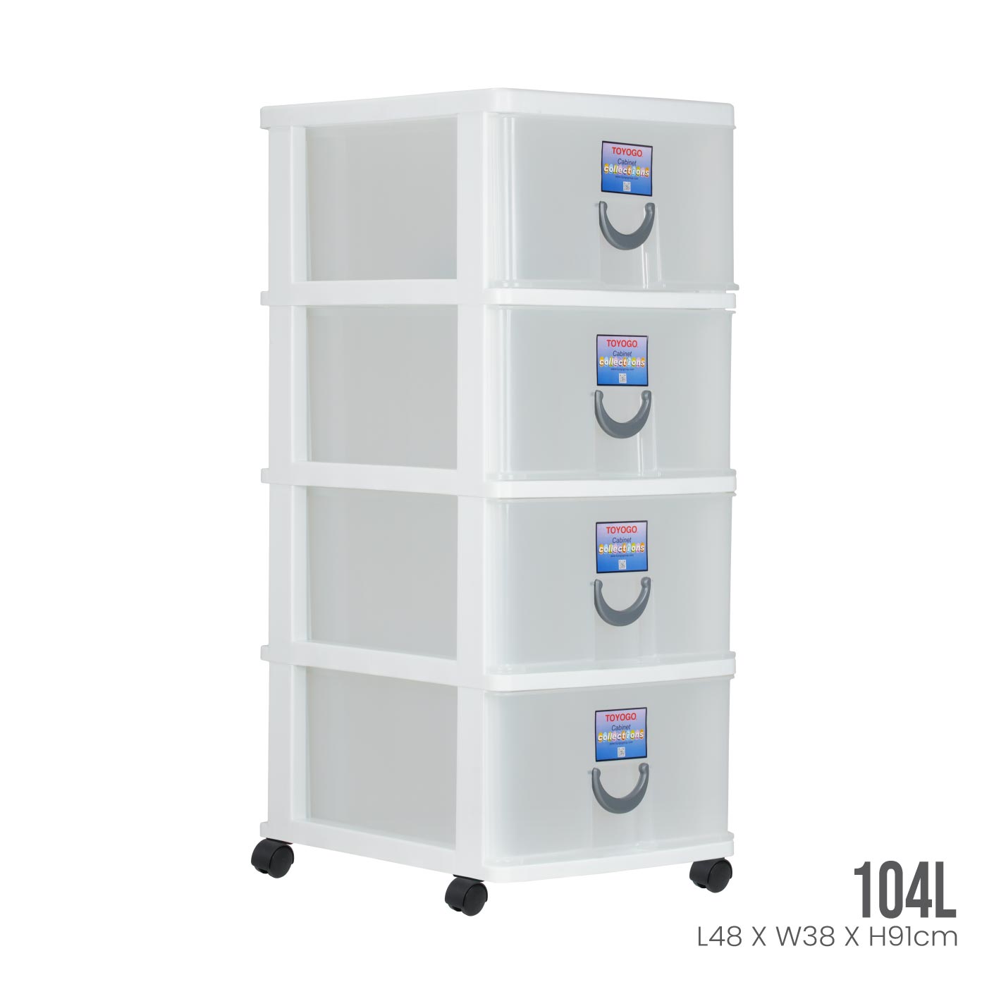 4 Tier Rolling Storage Cart with Wheels - Heavy Duty Metal Utility Organizer for Kitchen, Office, Bathroom, and Garage Organization (803 4)