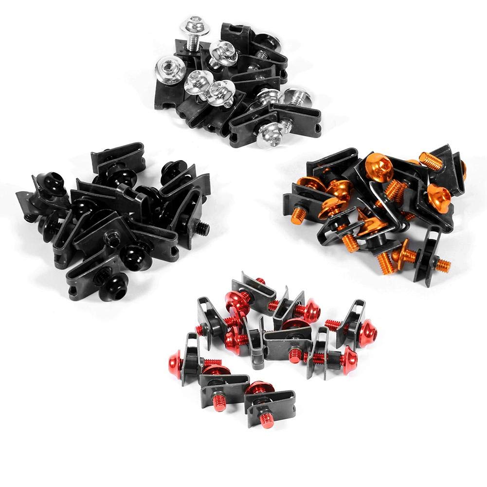 M5 Motorcycle Fairing Bolt Kit - 10Pcs Black Fasteners for Bike Body Panels