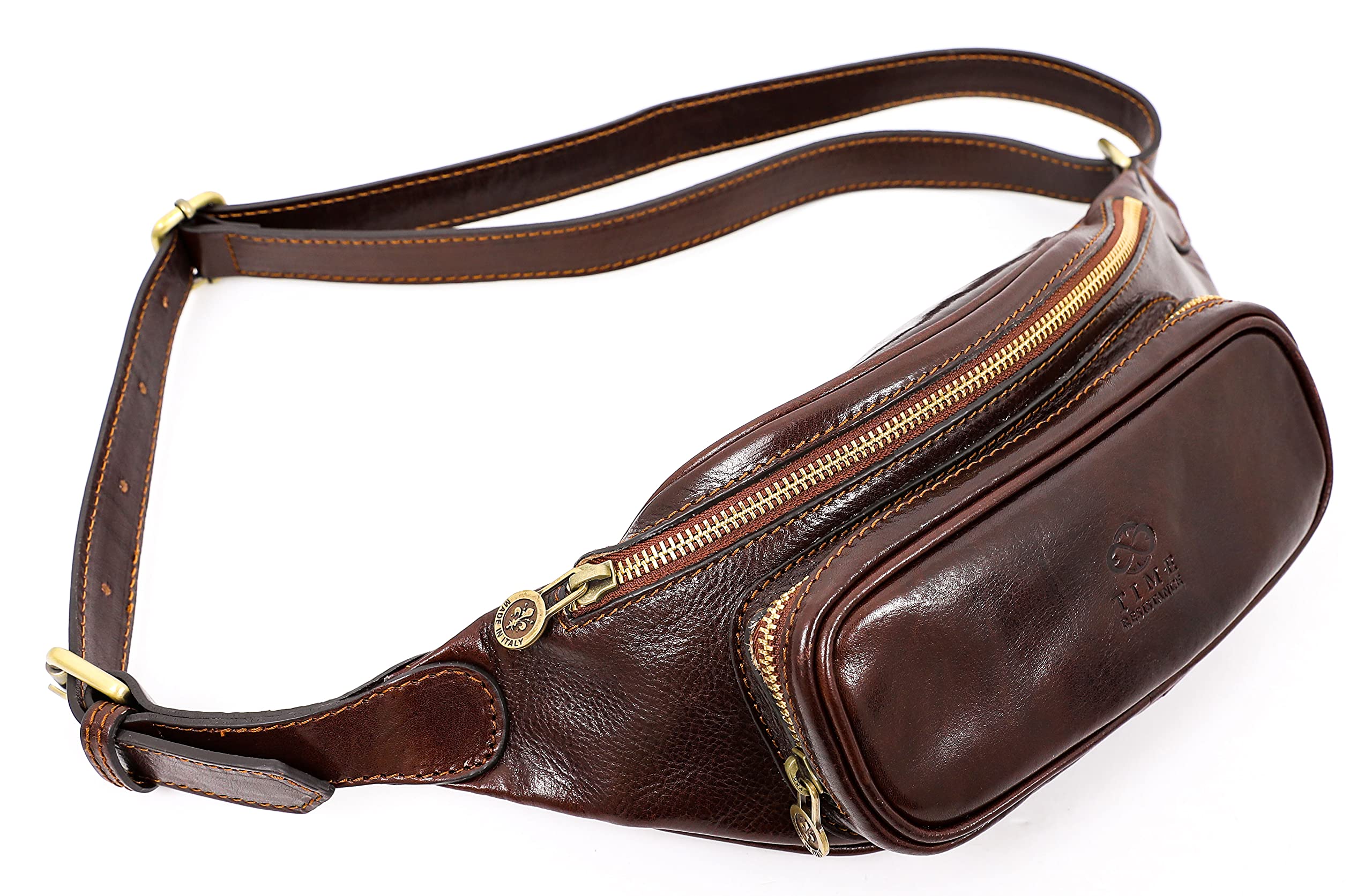 Premium Italian Leather Waist Pack - Handmade Genuine Leather Fanny Pack for Men & Women | Durable Belt Bag for Travel, Hiking, Running & Everyday Use