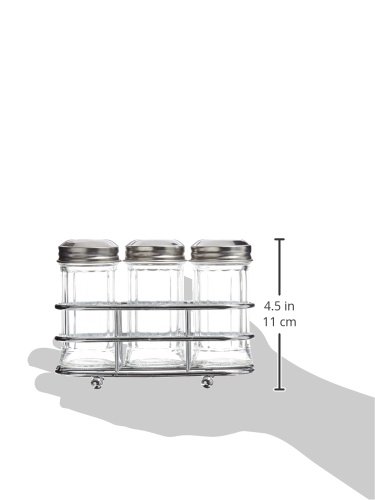 Premium Glass Condiment Dispenser Set with Perforated Lids - 2-Ounce Bottles for Olive Oil, Vinegar & Salad Dressing - Perfect for Restaurants, Kitchen & Dining Table Use