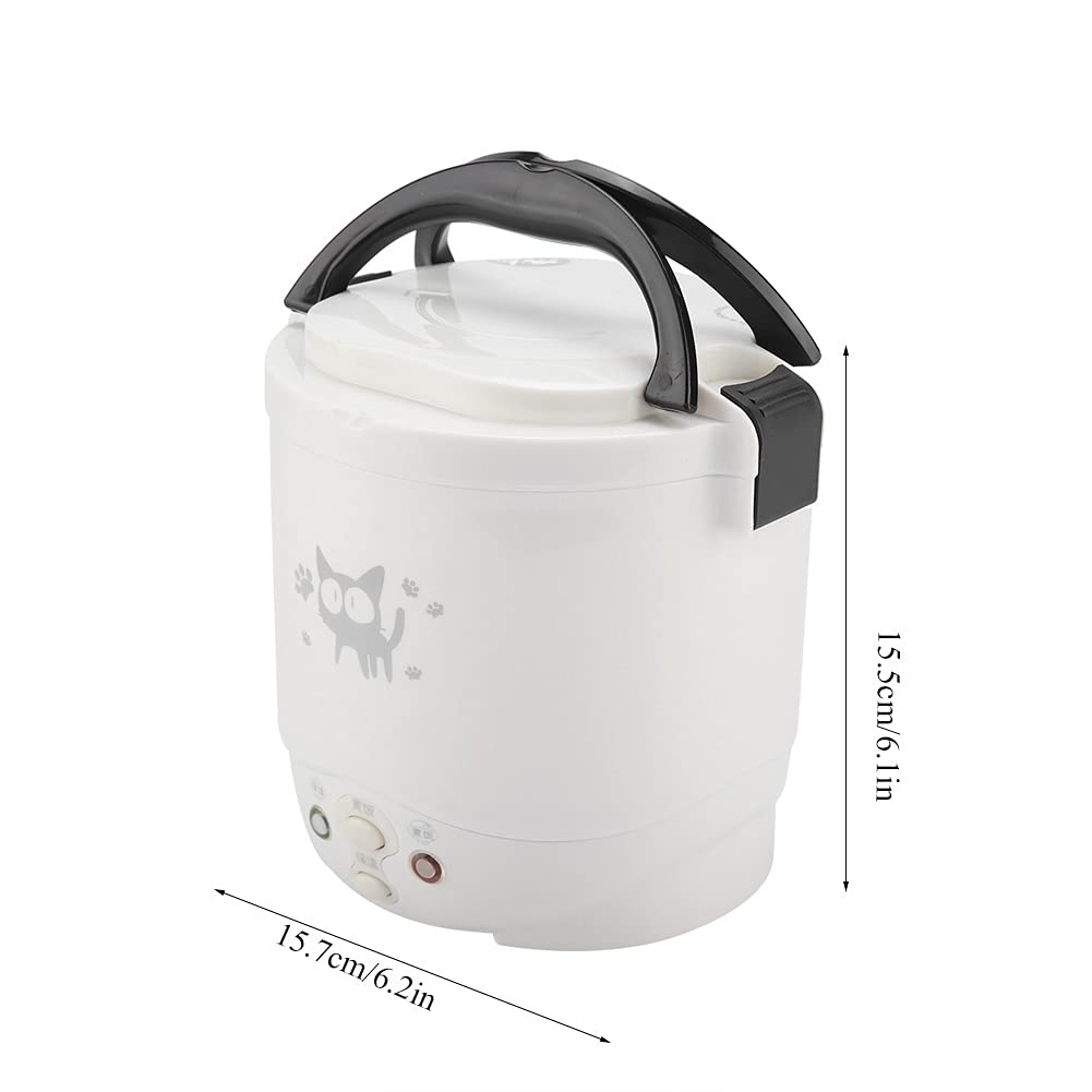 Joyzan Mini Rice Cooker 1L - Portable 12V Electric Lunch Box for Car & Travel, Non-Stick Auto Cooking & Keep Warm - Perfect for Camping, Noodles, Soup & Vegetables