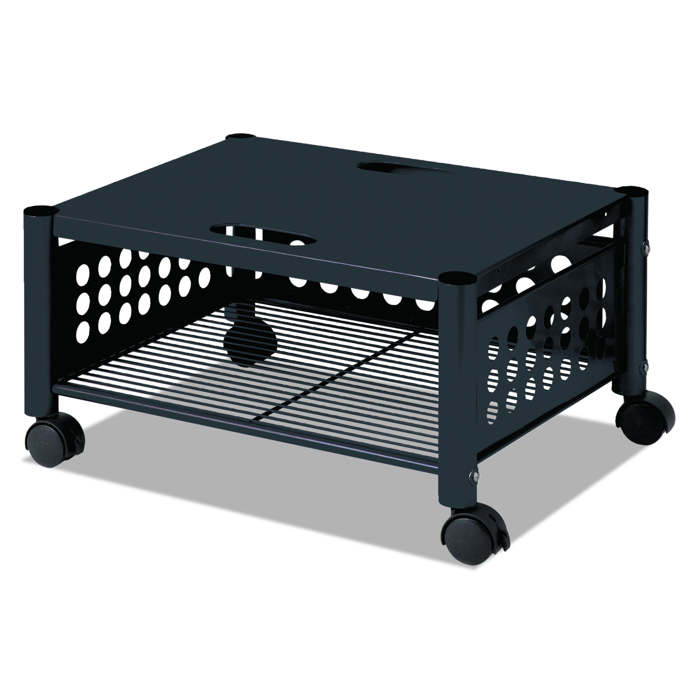 Vertiflex Mobile Under Desk Stand for Laptop or Monitor - Adjustable 21 x 17 x 11 Inches Rolling Computer Cart - Black (VF52009) - Perfect for Home Office, Workspace & Standing Desk Setup