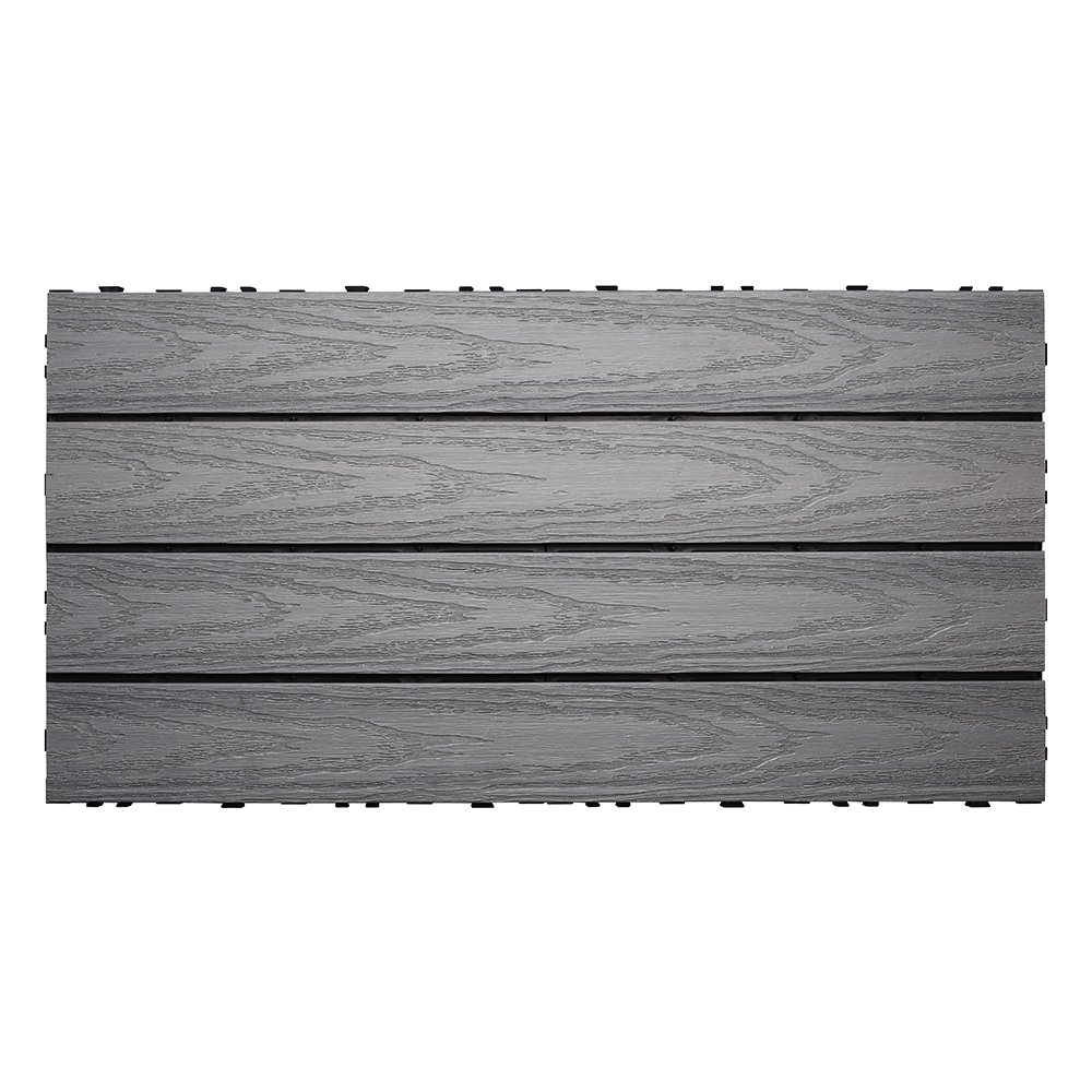 UltraShield Naturale 1 ft. x 2 ft. Quick Deck Outdoor Composite Deck Tile in Westminster Gray (20 sq. ft. Per Box) - Perfect for Patio, Poolside, and Backyard Decking