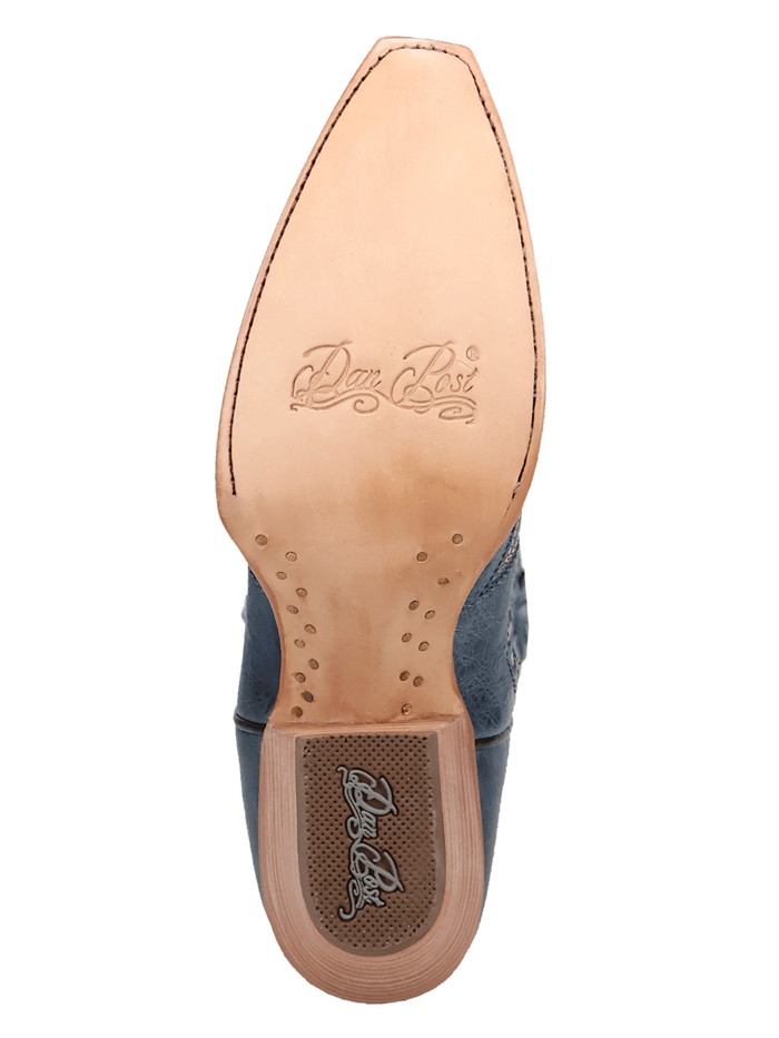 Dan Post DP7019 Women's MESA Snip Toe Leather Boots in Blue - Stylish Cowgirl Boots for Western Fashion, Country Dancing & Everyday Wear