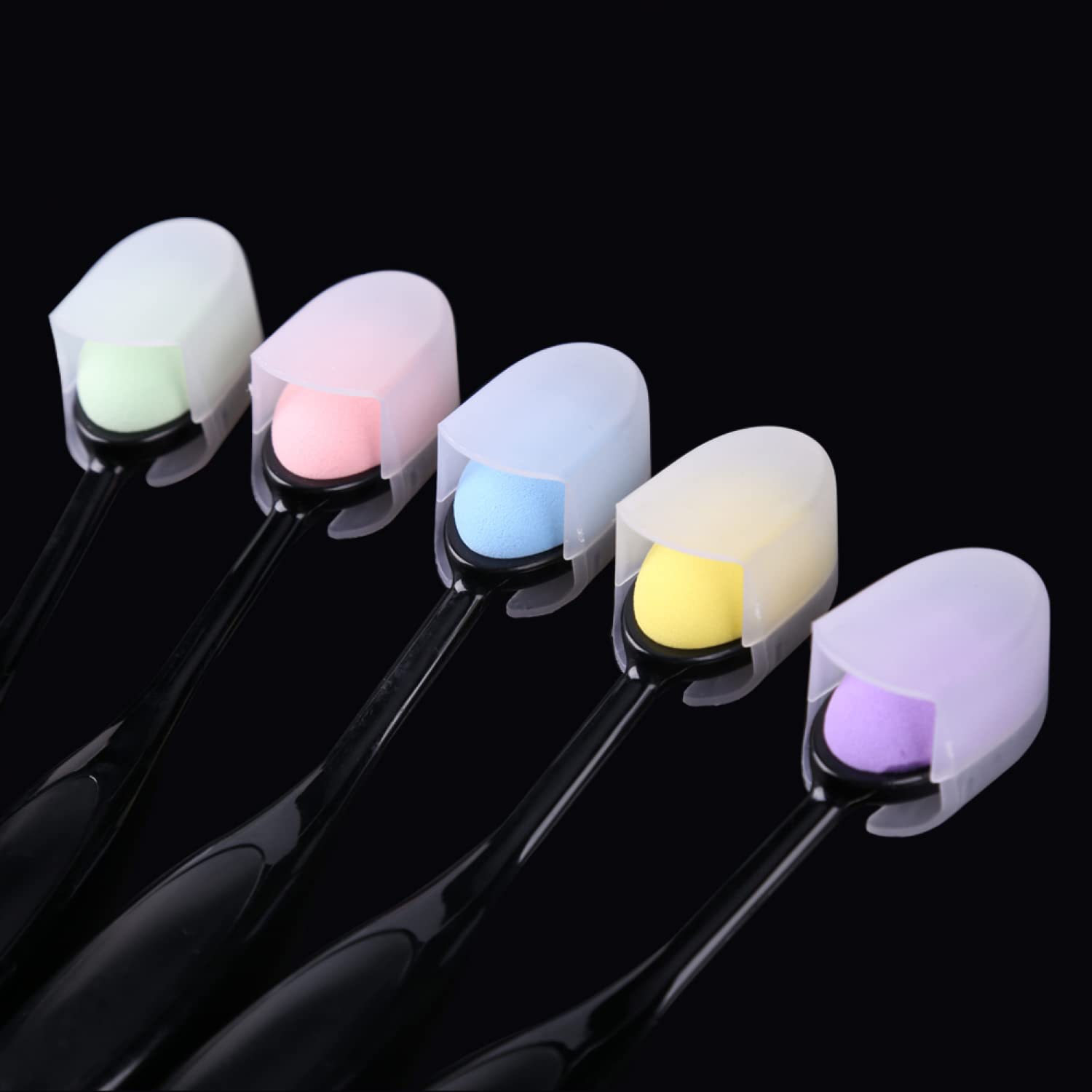 10-Piece Ink Blending Brushes Set with Lids & Round Holder - Perfect for Scrapbooking, Card Making, Paper Crafts & Background Blending - DIY Art Supplies for Painting, Mixed Media & Creative Projects