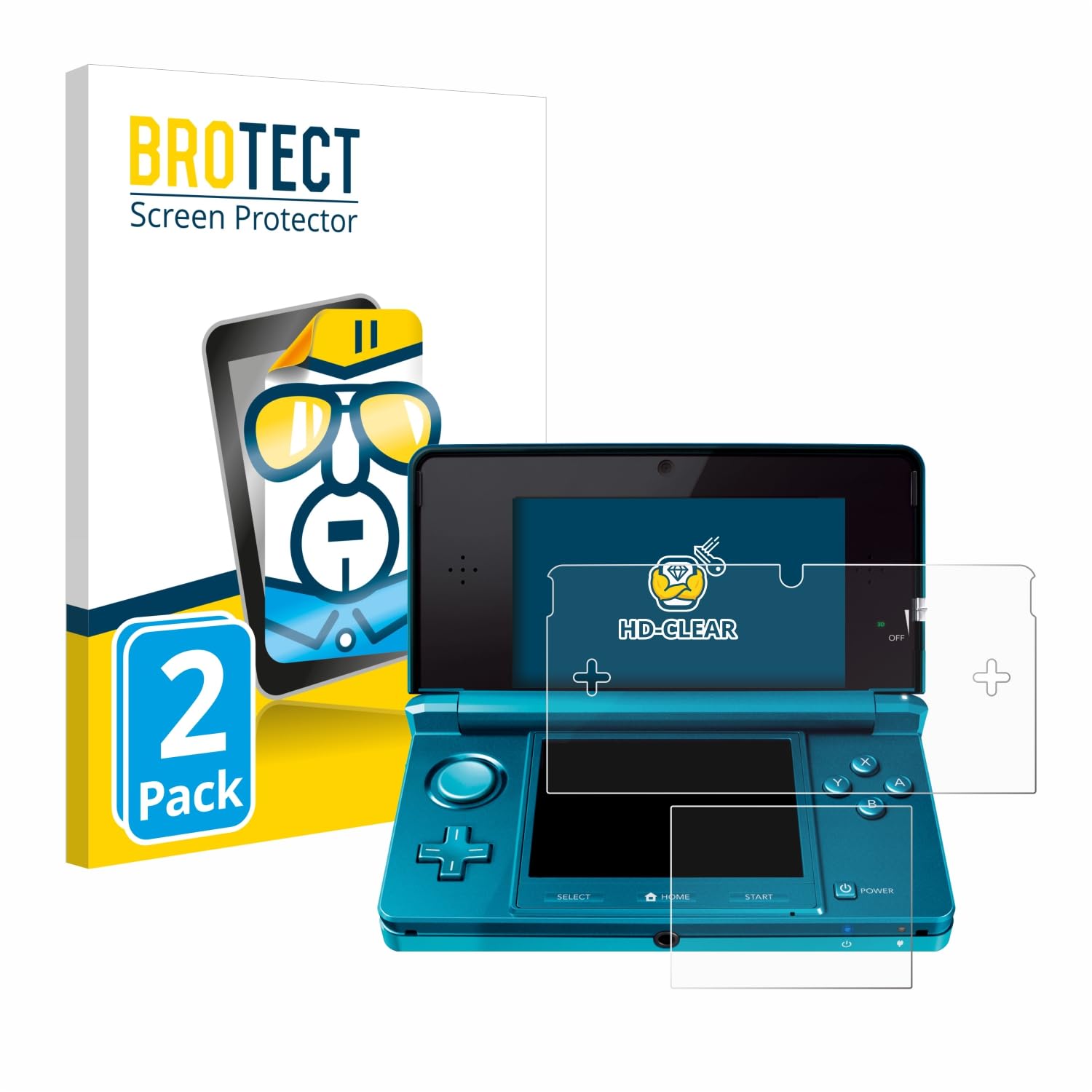 Brotect Screen Protector for Nintendo 3DS (2-Pack) - Ultra Clear Anti-Scratch Film for Enhanced Display Protection - Perfect for Gaming, Travel, and Everyday Use