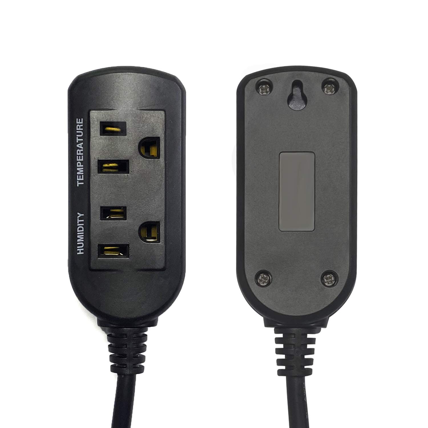 Dual Stage Temperature and Humidity Controller - Plug-in Thermostat & Humidistat for Reptile Tanks, Greenhouses, and Grow Tents | Pre-Wired Electronic Climate Control for Precise Environment Regulation